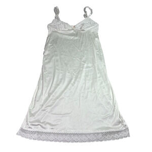 Pink Petals Nightgown Womens S-M Floral Lace Sheer Maxi Satin Fairy Coquette